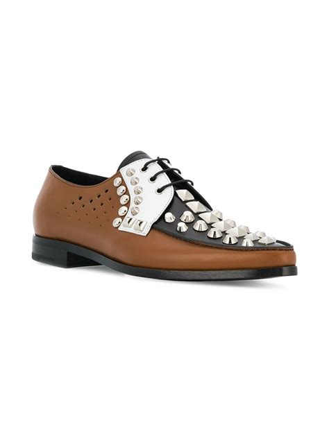 prada studded oxford shoes